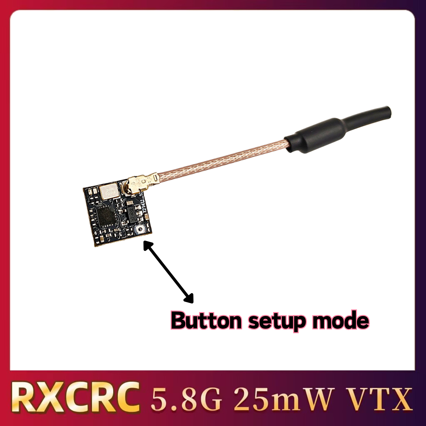 RXCRC 5.8GHz 48CH FPV 25mW Mod - Fpv Drone Transmitter ulasan dan harga