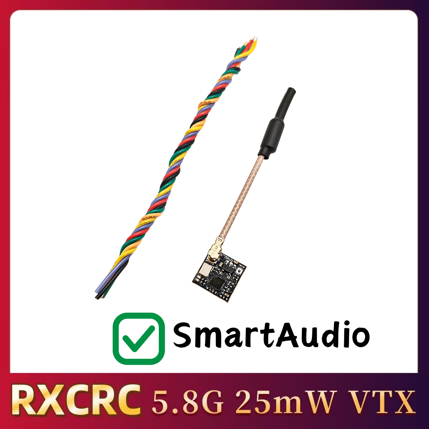 RXCRC 5.8GHz 48CH FPV 25mW Mod - Fpv Drone Transmitter ulasan dan harga